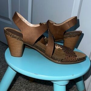 Brown Women's Heeled Sandals